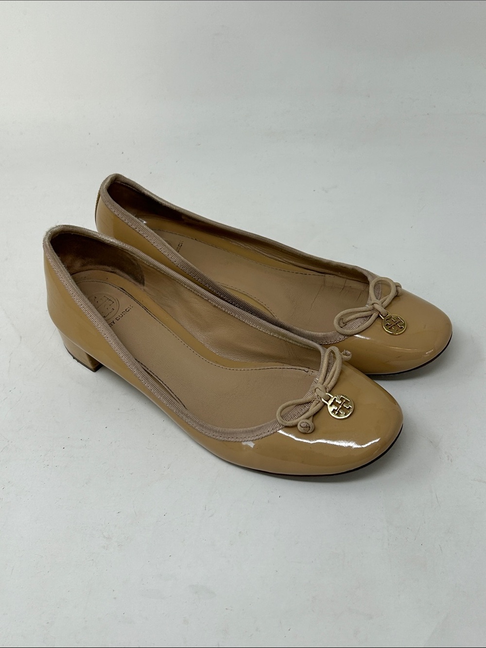 Tory Burch Chelsea Patent Leather Low Heel Pumps Size 8.5